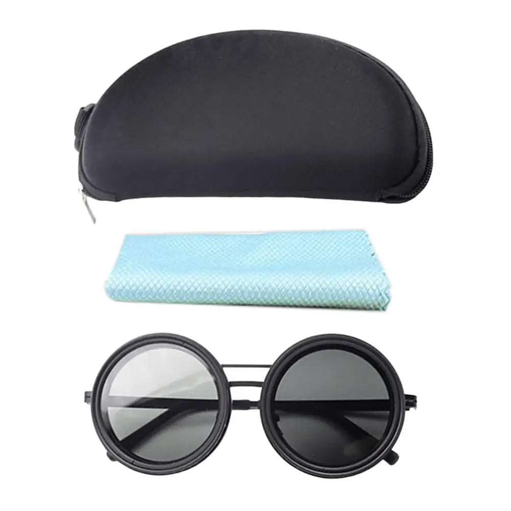 Adjustable Men round Polarized Sunglasses ND Filter Tech Infinity Dimming Glasses Multifunctional Fishing Sunglasses