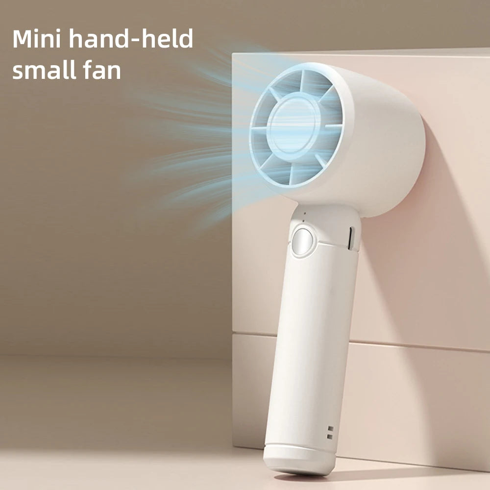 2025 USB Mini Fan Rechargeable Mini Fan Portable Handheld Cooling Fan for Office Travel Outdoor Camping