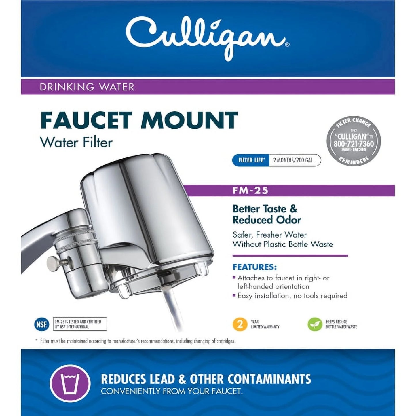 Culligan On-Tap Faucet Mount Water Filter