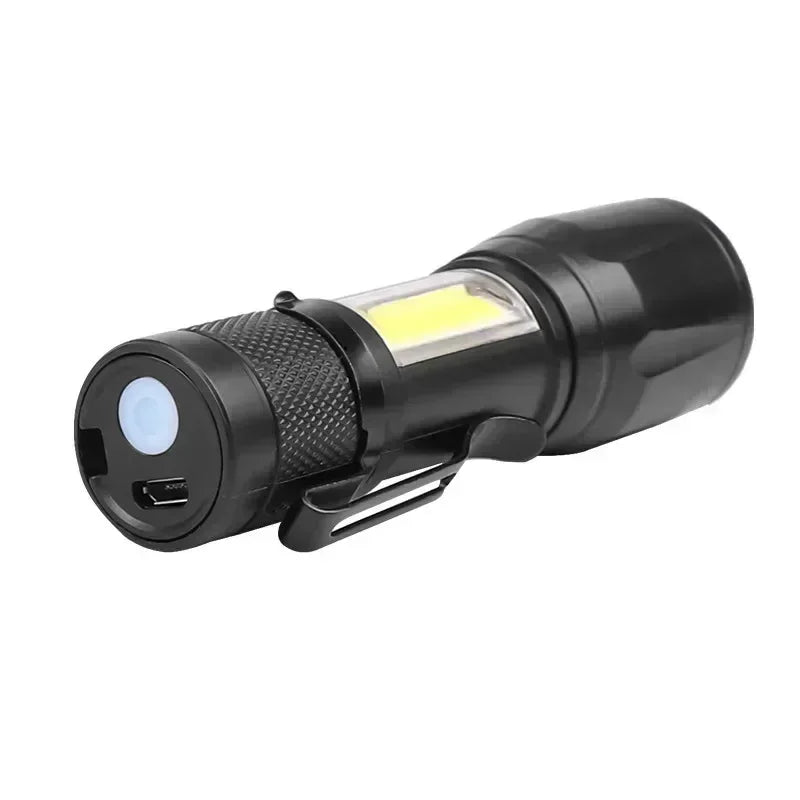 2000LM Ultra Bright P50 LED Flashlight Tactical EDC Emergency Spotlight Telescopic ZoomHandheld Torch w/ 14500/18650 Battery