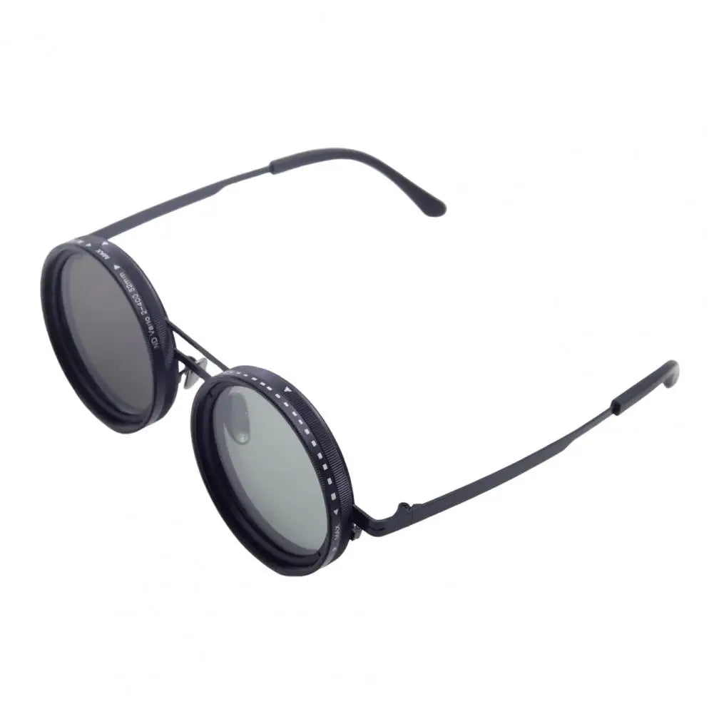 Adjustable Men round Polarized Sunglasses ND Filter Tech Infinity Dimming Glasses Multifunctional Fishing Sunglasses