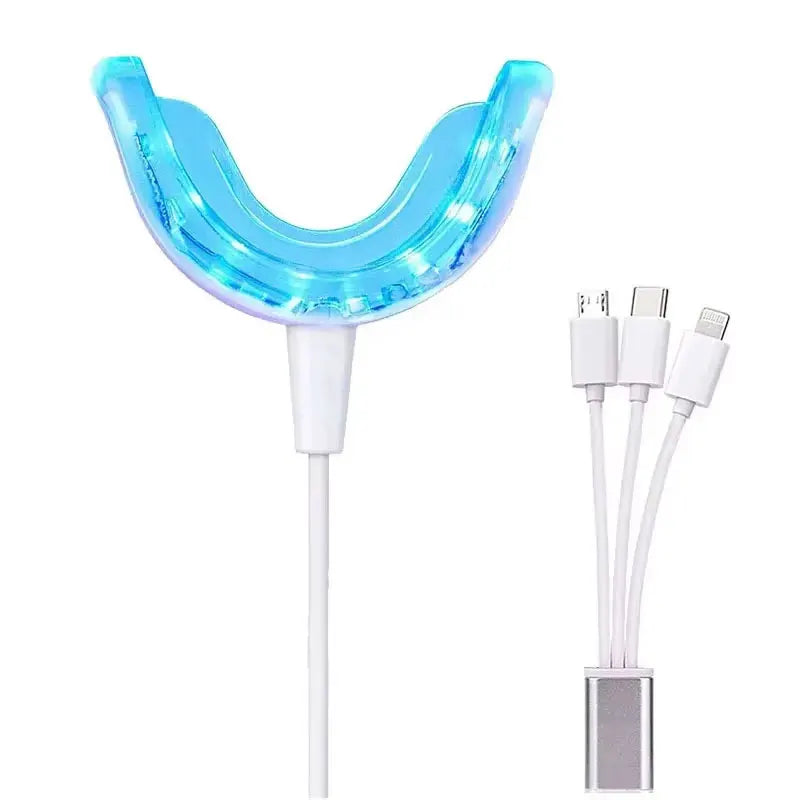 Teeth Whitening Universal Line Drag+Line,Led Electric Dental Instrument,Portable Rechargeable Blue Light Oral Care Light Tool