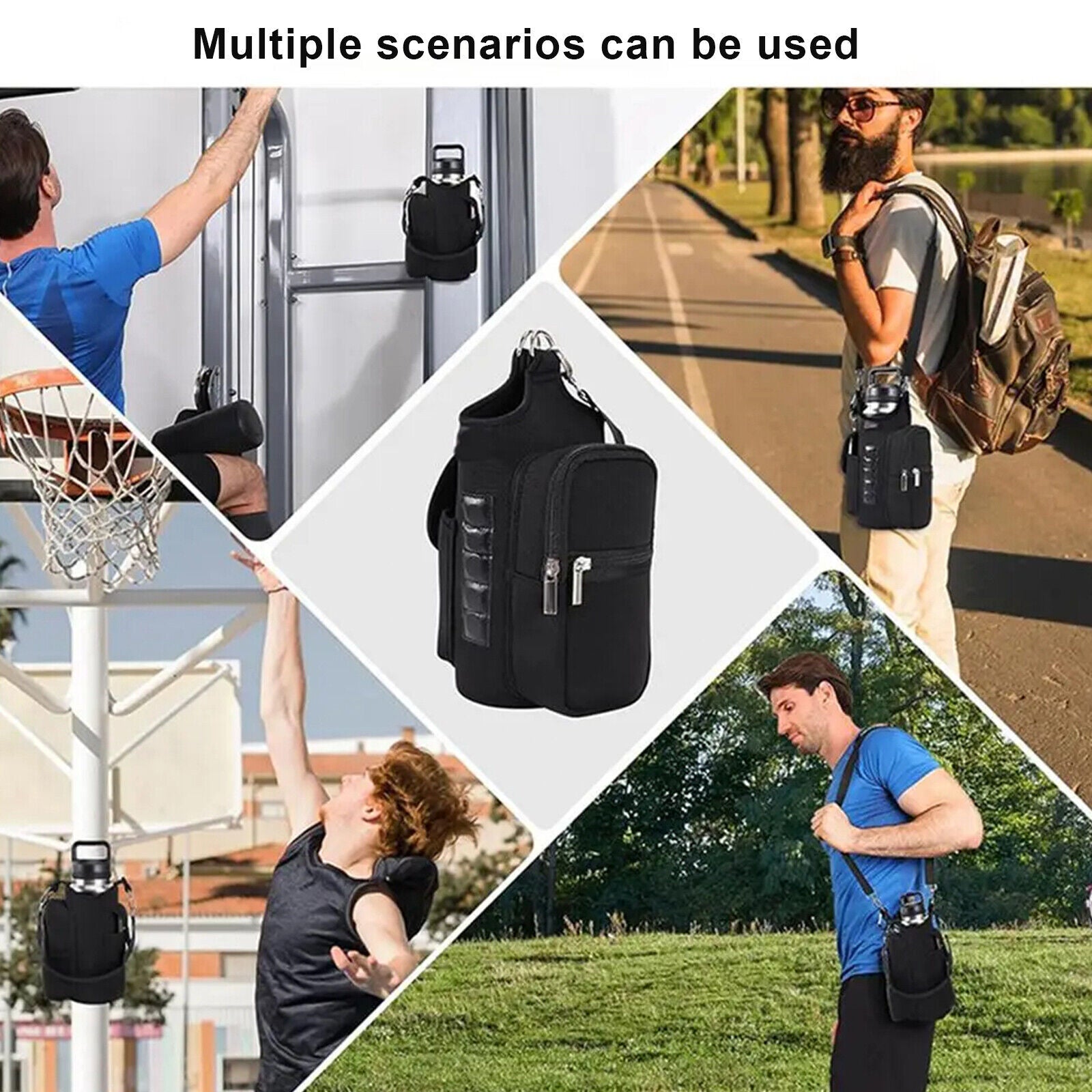 Gym Magnetic Bag Water Bottle Holder Gym Magnetic Sling Bag for Men & Women