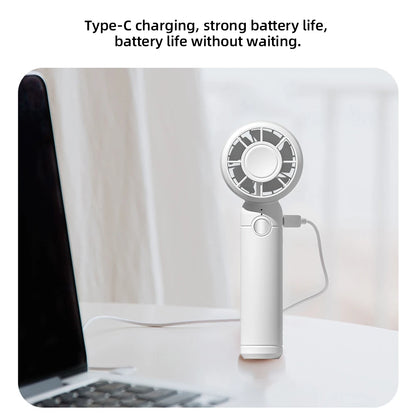 2025 USB Mini Fan Rechargeable Mini Fan Portable Handheld Cooling Fan for Office Travel Outdoor Camping