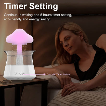 Cloud Rain Humidifier for Bedroom & Large Room Water Drip Humidifier with Remote