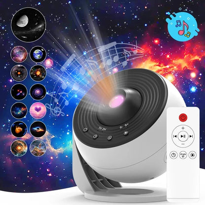13 in 1 Star Night Lights Projector with Bluetooth Speaker Remote Planetarium Starry Sky Projector for Kids Bedroom Home Decor