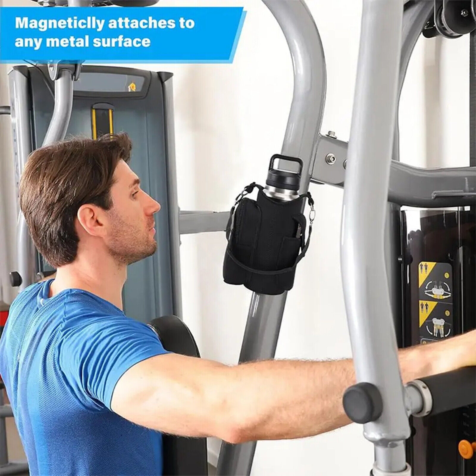 Gym Magnetic Bag Water Bottle Holder Gym Magnetic Sling Bag for Men & Women