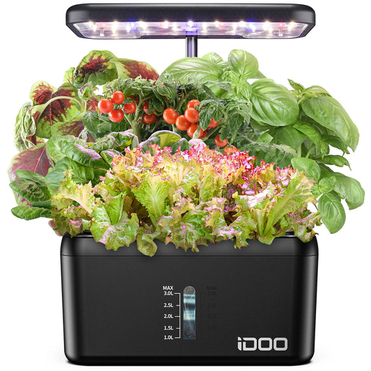 8 Pods Hydroponic Growing System, Indoor Herb Garden Kit with Automatic Timer LED Grow Light