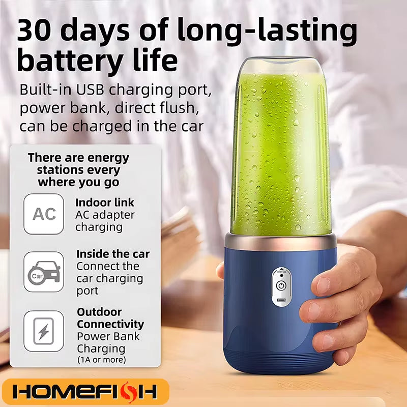 Mixing Cup Juice Cup Portable Rechargeable Small Juice Cup Home and Outdoor Multifunctional Juice Mixing NO BPA Food Is Safe