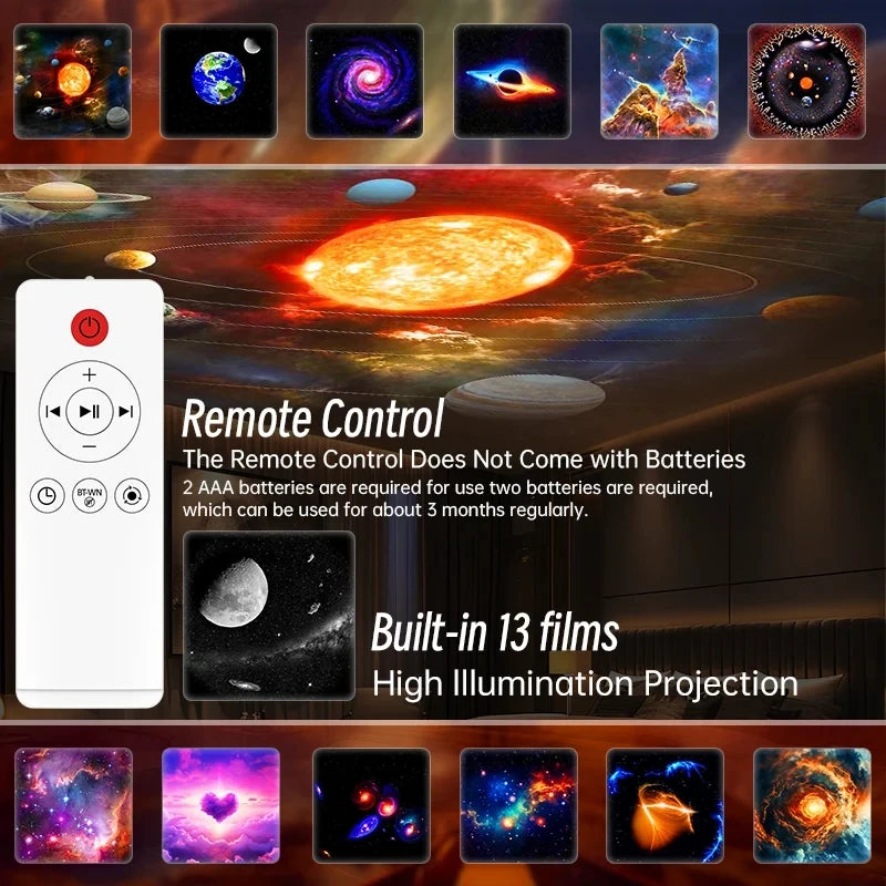 13 in 1 Star Night Lights Projector with Bluetooth Speaker Remote Planetarium Starry Sky Projector for Kids Bedroom Home Decor