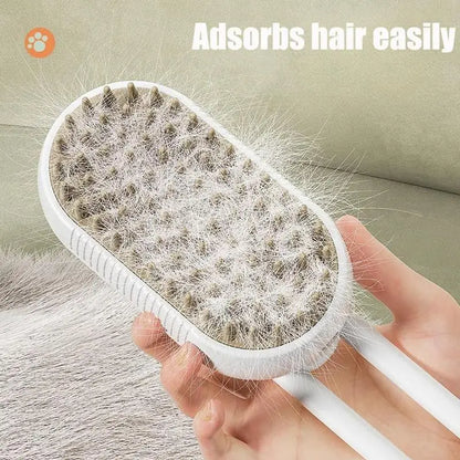 Cat Brush Steamy Pet Shedding Comb Horse Steamer Brush Self-Cleaning Pet Brush Pet Hair Cleaning Brush Comb for Cats Dogs