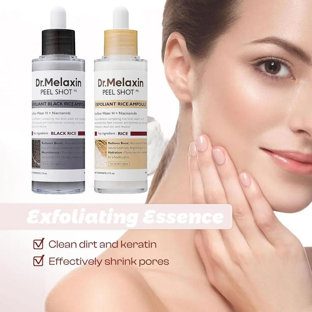 Glow Rice Ampoule Rice Essence Moisturizing and Hydrating Gentle Cleansing Peel Shot Exfoliant Repair Skin Niacinamide Essences