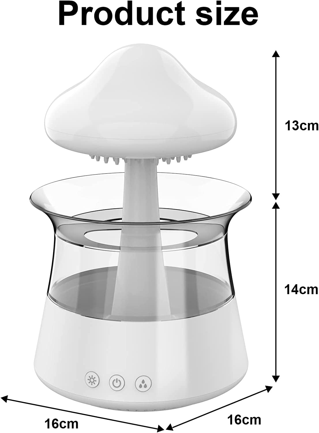 Cloud Rain Humidifier for Bedroom & Large Room Water Drip Humidifier with Remote