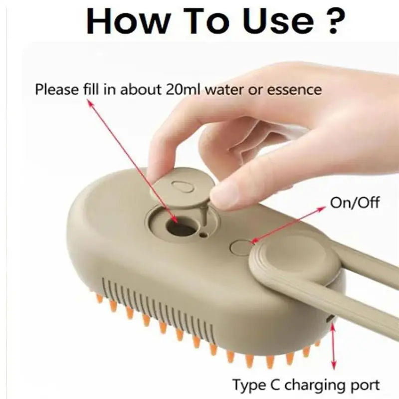 Cat Brush Steamy Pet Shedding Comb Horse Steamer Brush Self-Cleaning Pet Brush Pet Hair Cleaning Brush Comb for Cats Dogs