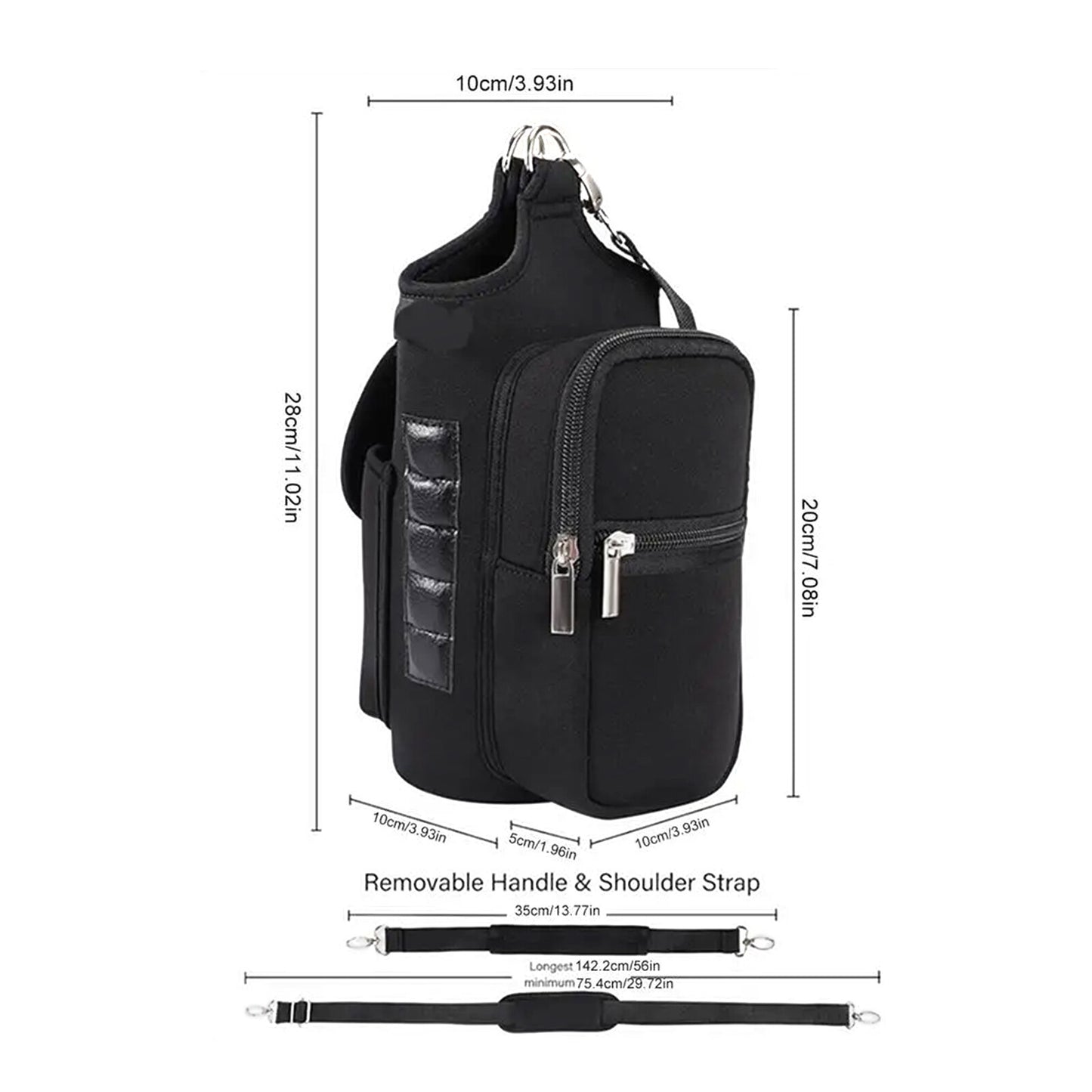 Gym Magnetic Bag Water Bottle Holder Gym Magnetic Sling Bag for Men & Women