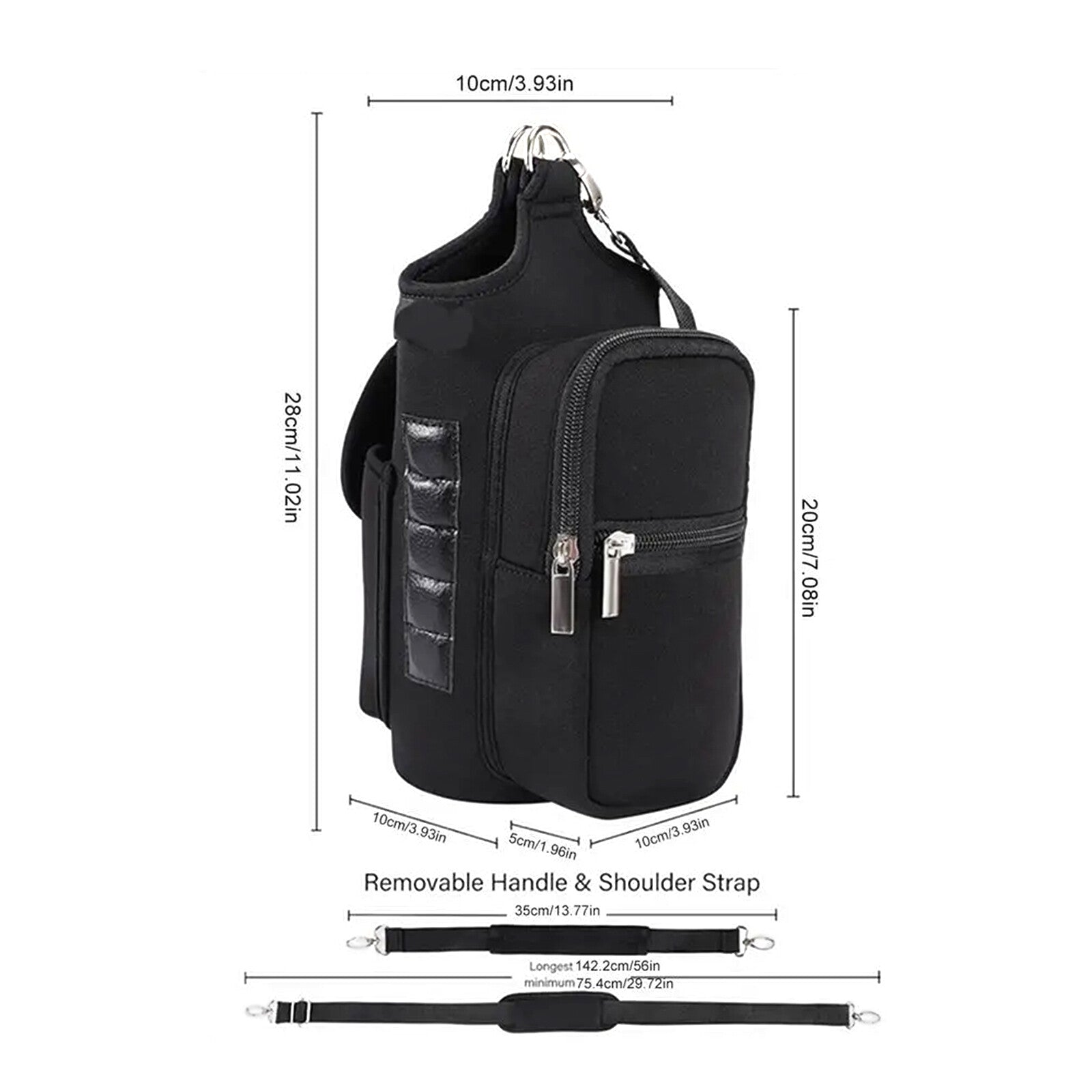 Gym Magnetic Bag Water Bottle Holder Gym Magnetic Sling Bag for Men & Women