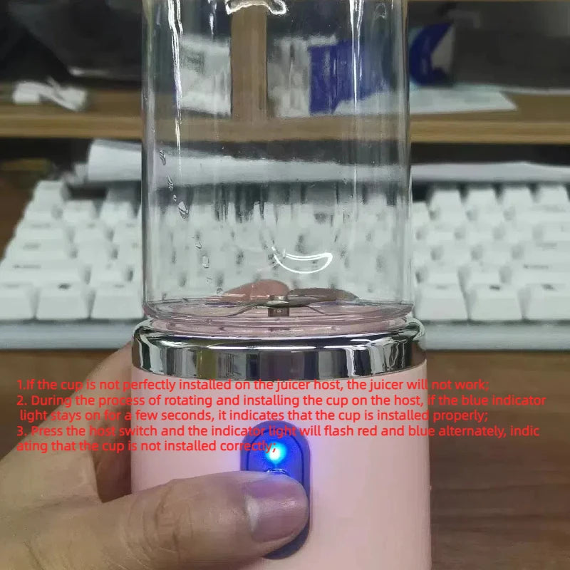Mixing Cup Juice Cup Portable Rechargeable Small Juice Cup Home and Outdoor Multifunctional Juice Mixing NO BPA Food Is Safe