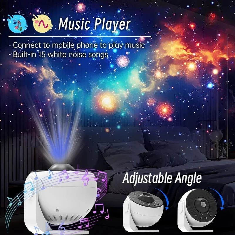 13 in 1 Star Night Lights Projector with Bluetooth Speaker Remote Planetarium Starry Sky Projector for Kids Bedroom Home Decor
